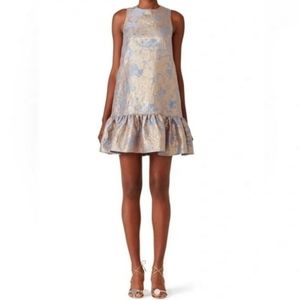 Slate & Willow Burning Gold Jacquard Shift Dress 0